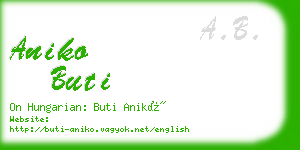 aniko buti business card